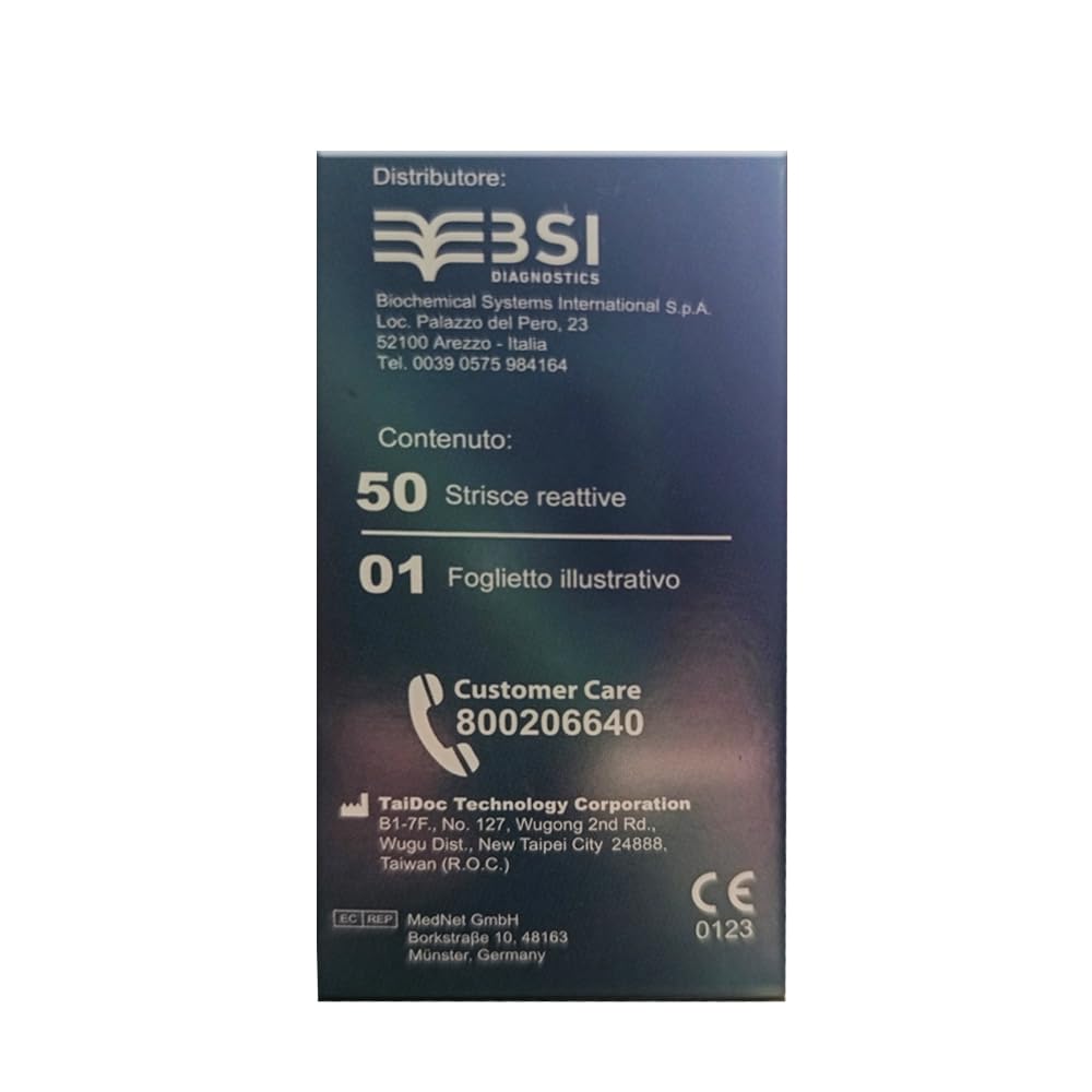 VTRUST TD4279 | 50 Strisce Reattive per Monitoraggio di Glicemia e Beta Chetoni nel Sangue - Ideali per Uso Domestico e Professionale