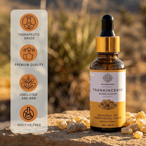 Image of Frankincense Essential Oil (Loban) | | 100% Pure & Undiluted Therapeutic Grade | Skin Rejuvenation, Hair Growth & Aromatherapy- 15