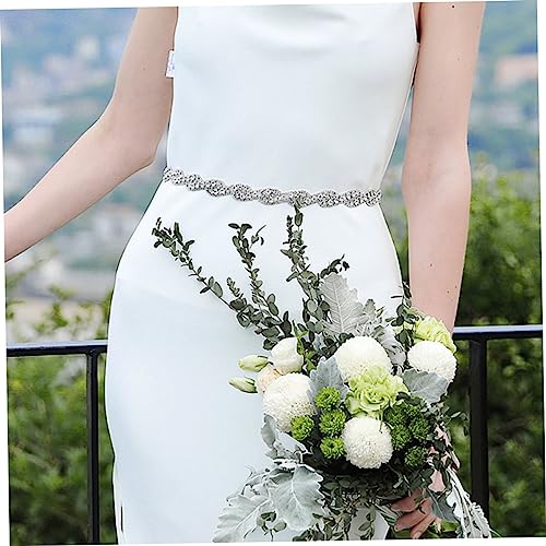 NOLITOY 1Pc Adjustable Rhinestone Bridal Belt Elegant Wedding Girdle for Bridesmaids Dress Decor Accessory for Special Occasions Versatile Sash Belt3