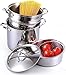 Cooks Standard Classic 4-Piece 12 Quart Pasta Pot Cooker Steamer Multipots, Stainless...