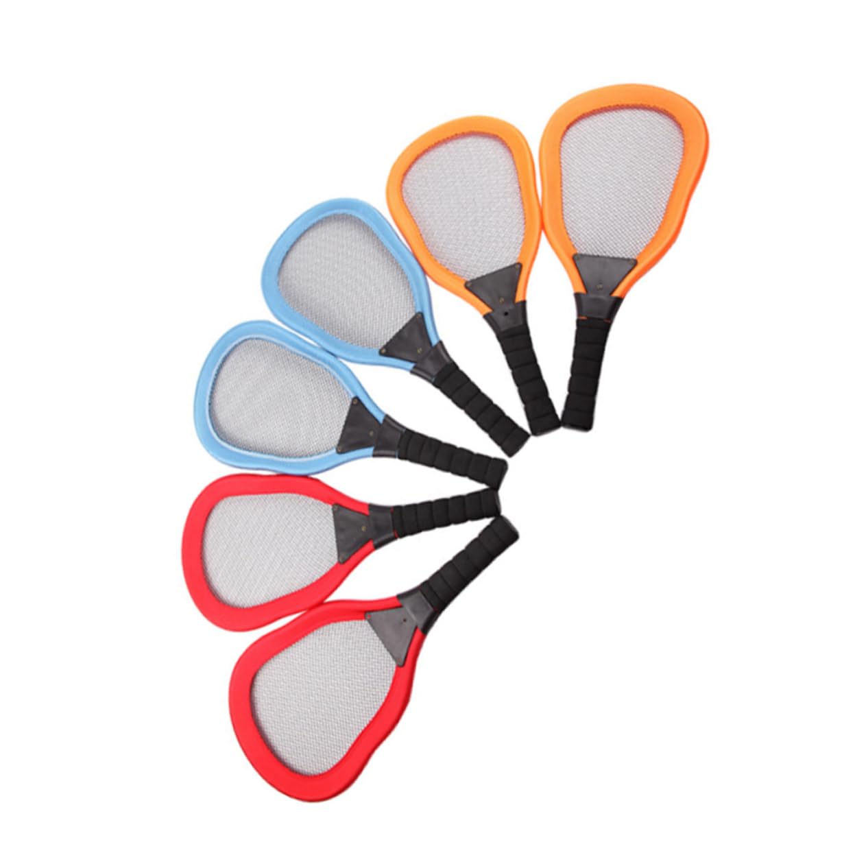 Toddmomy 5pcs Outdoor Sports Durable Cloth Badminton Racket Beach Racket Badminton Ocean Balls Fun for Play Random Color