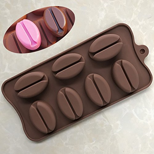 MrS Shop Coffee Beans Chocolate Candy Ice Cube Cake Decoration Silicone Bakeware Mould
