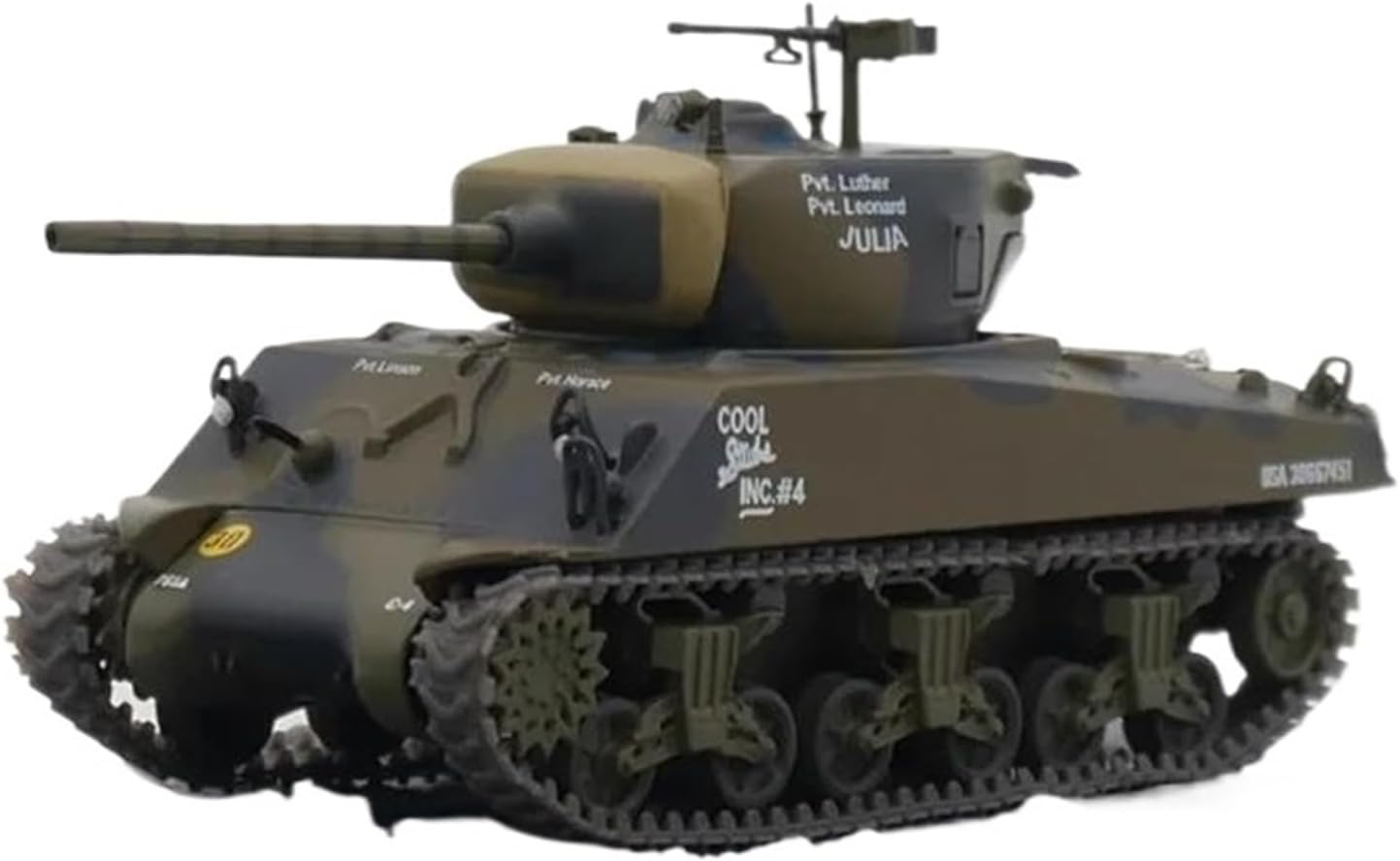 Realistic Tank 1:72 Scale for M4A3 Sherman 76mm Armoured Tank Model Kit Static Die Casting Collectible Ornaments Static Tank Model