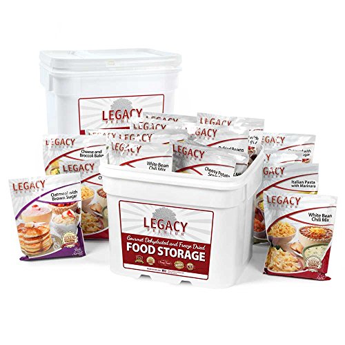 Image of Legacy Food Storage 240 Serving Emergency Food Supply Package, 12 Entrees, 4 Breakfasts, 97,280 Total Calories, Shelf Stable Lunch & Dinner, Freeze Dried Survival Meals for MRE Camping, Hiking, Prepping