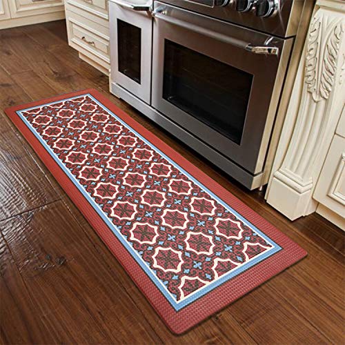 Farmhouse Kitchen Mats Cushioned Anti-Fatigue Comfort Mat for Home & Office Ergonomically Engineered Memory Foam Kitchen Rug Waterproof Non-Skid, 47\" by 18\"