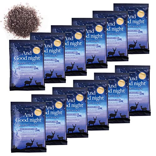 And Goodnight(アンドグッドナイト) アンドグッドナイトゆったりバスソルト お得な12個 (瀬戸内海産塩) 入浴剤 スリーピーラベンダー 40g×12個のサムネイル
