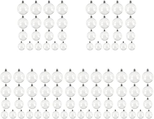 90 piezas transparentes de boda de xcm para bodas, tamaños de bolas de Navidad, árboles surtidos de Navidad, estilo redondo, bricolaje, boda,