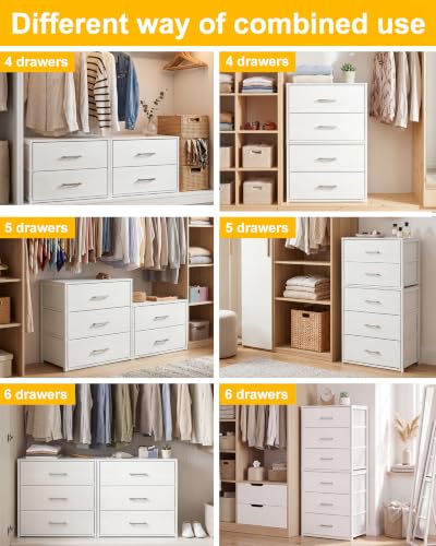 Image of Fixwal Closet Drawers for Clothes, 1 Pack, 2 Drawers Dresser, 21.2 inch Wide