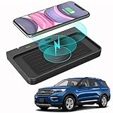 Braveking1 Wireless Car Charger Compatible with Ford Explorer Base, XLT, Limited, ST, Platinum, Limited Hybrid Center Console Accessory Panel, 10W Fast Charging Phone Charger Pad for iPhone Samsung