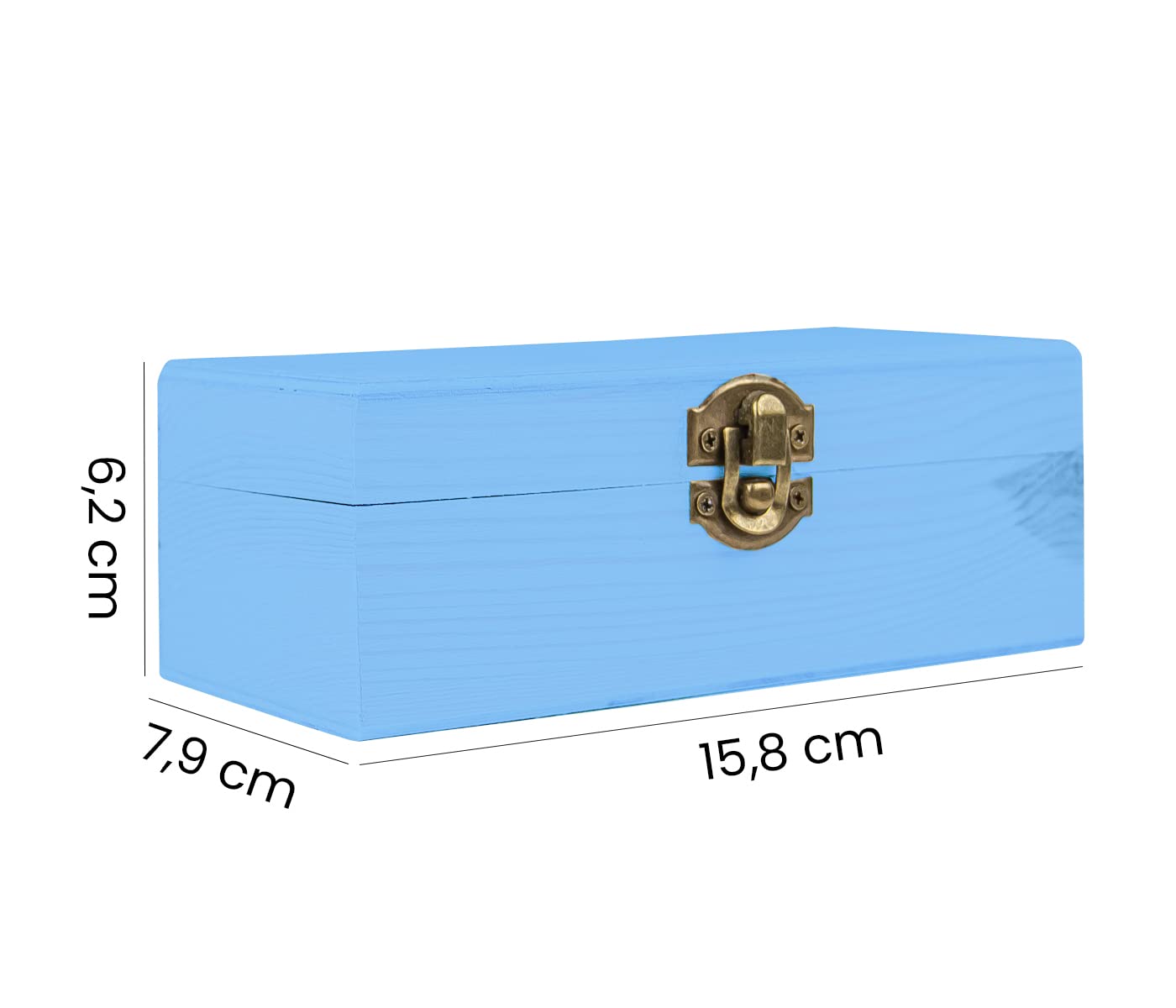 Holzbox mit Deckel Hellblau – Aufbewahrungsbox – Hellblaue Holzkiste zur Aufbewahrung & Dekoration – Holz-Kiste mit Deckel, Deko & Haushalt – Deko Box aus Holz vielseitig nutzbar (8-er Set)