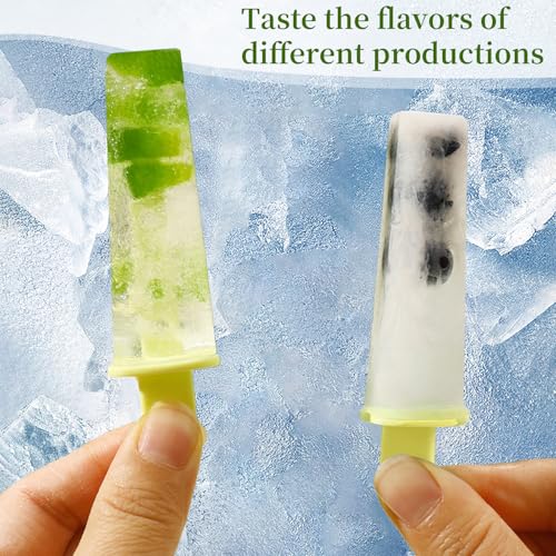 Ice Lolly Moulds Small Ice Cream Molds with Sticks, Food Grade Popsicle Moulds with Mini Cleaning Brush, Reusable Popsicle Makers Ice Pop Mould for Kids Adults - Image 5