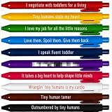 10PC Daycare PreK Kinder Teachers Appreciation Gift Writing Pens Bulk Set Thank You Gifts for Preschool Teacher Coworkers Classroom Staff School Supplies Desk Accessories for Women Men Adults