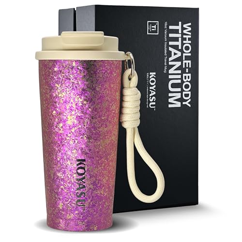 KOYASU® Ti-Zero™ 16oz Titanium Tumbler [Cosmic Amethyst] - Premium Aesthetic