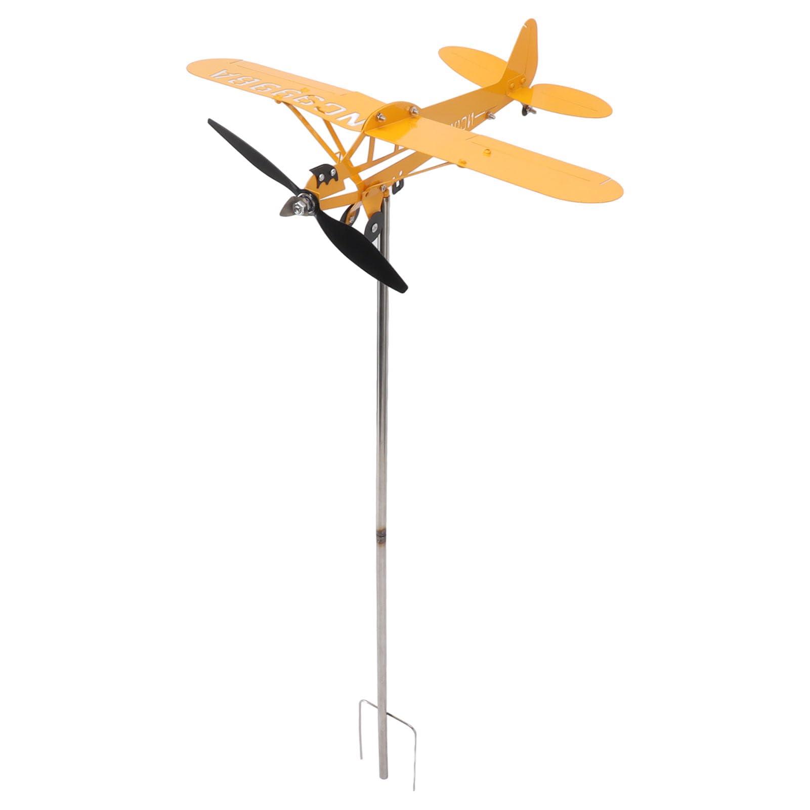 BAOK Roof Weather Vane, Courtyard Decoration Airplane Weathervane for Fence Posts (Large)