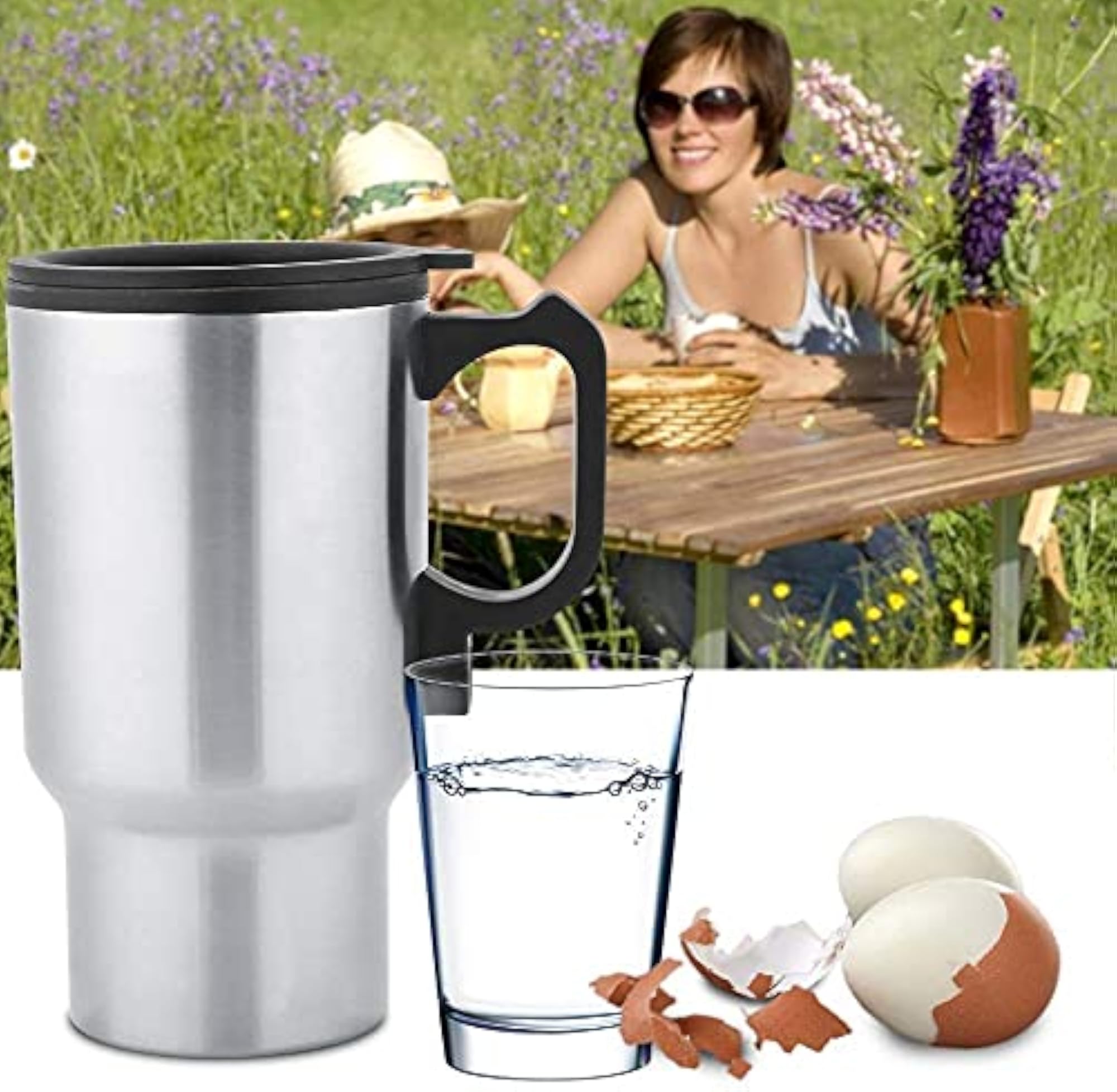 Portable Stainless Steel Travel Kettle for Tea and Coffee