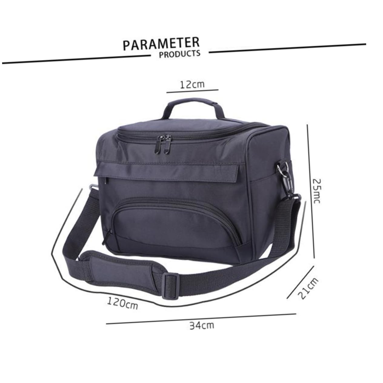Healeved Paquet de Transport pour Coiffeur en Tissu Noir Bandoulière, Capacité et Compartiments Multiples pour Organiser Matériel et Accessoires de Salon de Coiffure