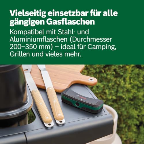 Bosch Filio Gas-Füllstandsprüfer (Ultraschalltechnologie, kompatibel mit 200–350 mm Stahl- und Aluminium-Gasflaschen, LED-Anzeige… – Ansicht 6