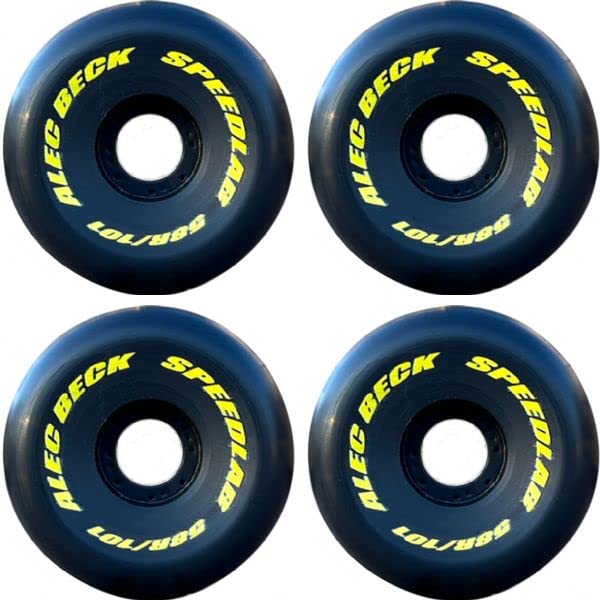 ALEC Beck Pro Model Black/Yellow Skateboard Wheels - 58mm 101a (Set of 4)