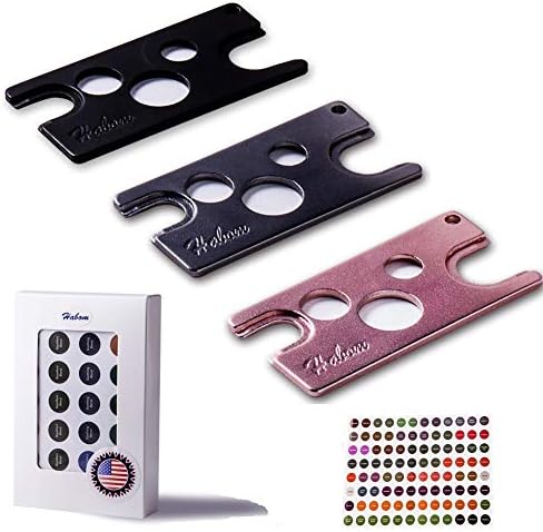 3-Pack Essential Oils Opener Remove Bottle Caps and Roller Balls Easily, Multi-Color Key Tools Includes Labels Nice Gift Idea by HABOM