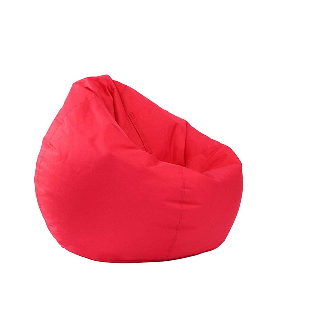 Soft Bean Bag Chairs for Kids and Adults, Lazy Lounge Storage Bean Bag  Chair Cover Unfilled Sofa Beanbags Stuffed Animal Storage Indoor Outdoor  (Red