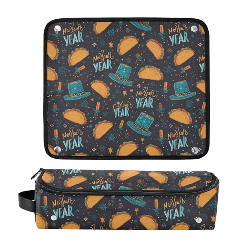 Bolsa de viaje Yuiboo Navy Hot para herramientas de cabello con gran capacidad y tapete resistente al calor miniatura 3