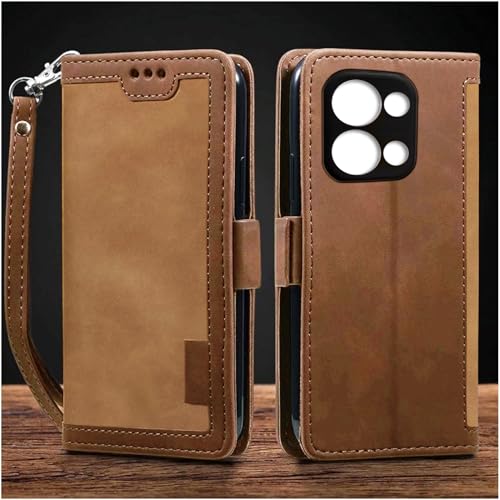 Image of Excelsior Flip Cover for Oppo Reno 13 | Premium PU Leather | 360 Degree Protection (Coffee)