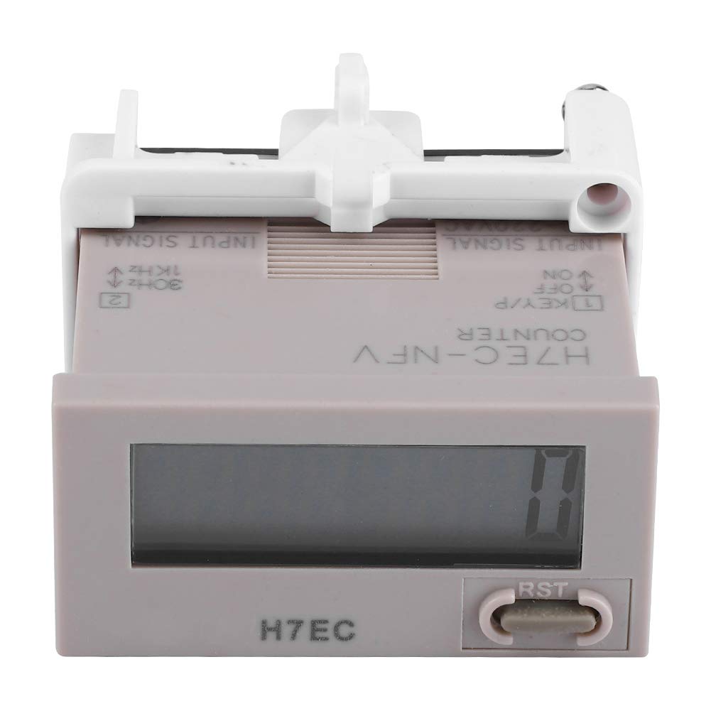 ViaGasaFamido Digital Electrical Counter AC 110-220V LCD Display H7EC-NFV 8-Digit Accurate Electronic Counter Industrial Totalizer 0-99999999 Counting Range