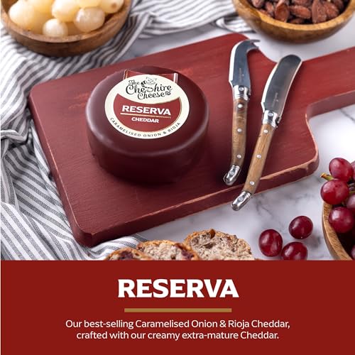 Cheshire Cheese Company | Duo of Cheese and Wine Gift Set – The Perfect Night In | Award Winning 2 Cheeses, 1 Biscuits & Red Wine Gift Set in Presentation Box | Luxury Food Hamper for Birthdays & more