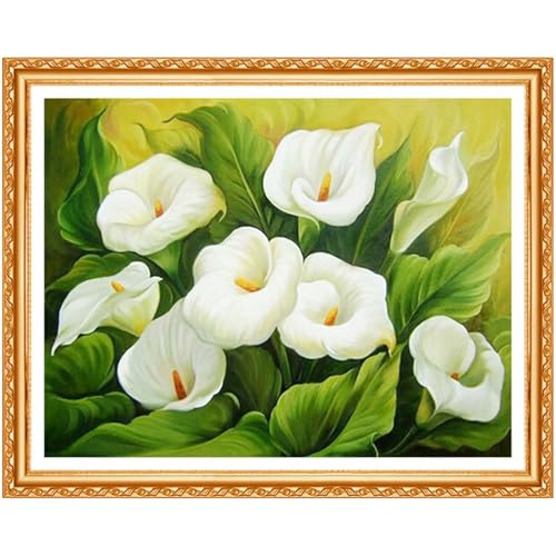Kit Complet Broderie Diamant Fleurs 80x120cm pour Peinture Diamant Adulte