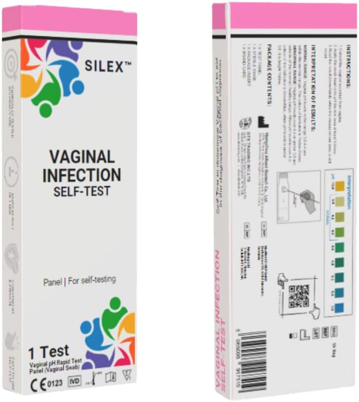 SILEX™ Self-Test Vaginal Infection - Vaginal pH Rapid Test Panel - Assists in Identifying Common Vaginal Infections Including Bacterial Vaginosis - Vaginal Swab (1 Test)