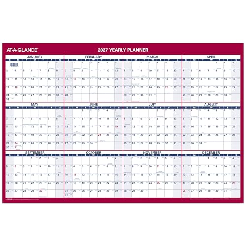 Image of AT-A-GLANCE 2027 Wall Calendar, 24 inch x 36 inch Planner, Reversible, Vertical-Horizontal (PM2122827)