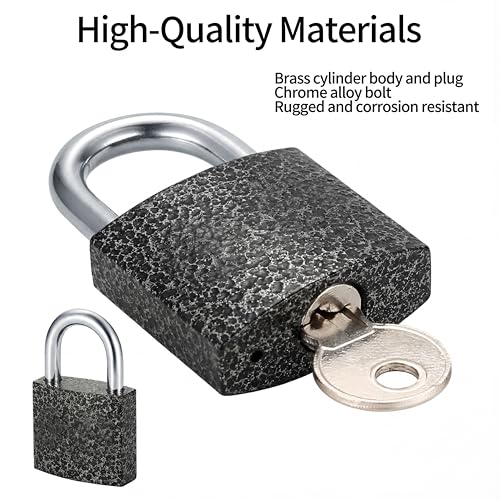 Image of 4 Pcs Small Solid Brass Padlocks with Same Keys Keyed Lock
