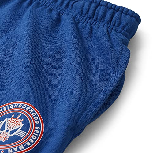 Image of Kidsville Spiderman Printed Regular Fit Blue Ploycotton Boy's Shorts