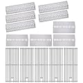 Cozilar 9MM 16517 Grill Grates 16GA Grill Heat Plates for 16631 16520 Bull Grill Replacement Parts, BBQ Bull Brahma 5 Burner 57568, 57569, 57568CE, 57568AGA, 57569CE, 57569AGA, Stainless Steel Grids