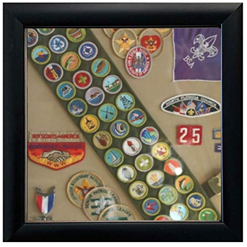 Tasse Verre 8"X8" Black Display Shadow Box (2-Pack) Frame W/ Linen Background And 16 Stick Pins - Ready To Hang Shadowbox Picture Frame - Easy To Use - Box Display Baby Sports Memorabilia Wedding #TOP5