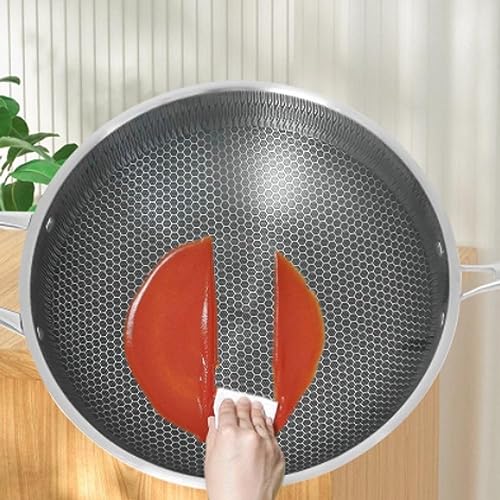 Wok antiadherente de acero inoxidable 12.6 pulg con tapa miniatura 2