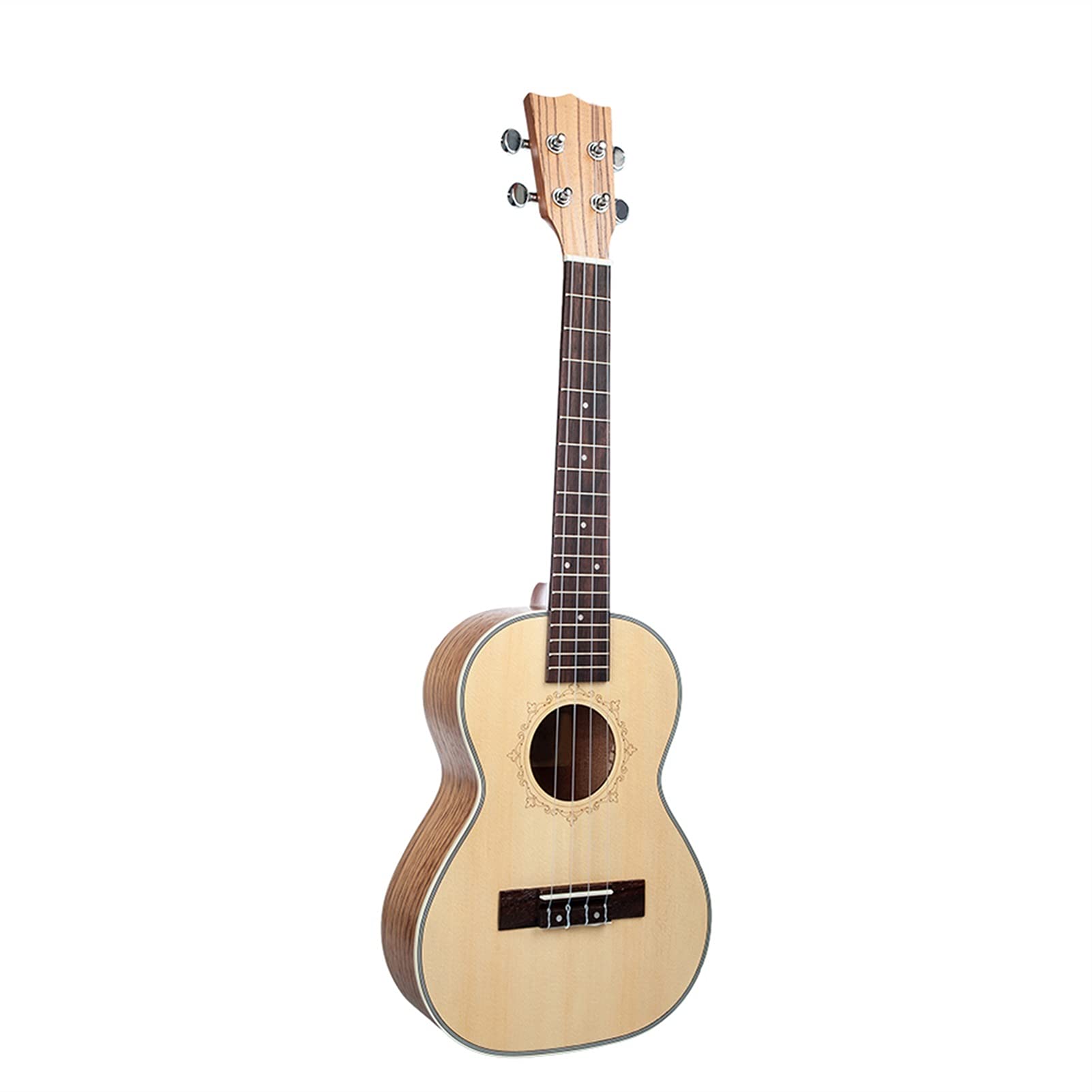 Ukulele koncertowe Początkujący Ukulele 21/23/ 26 Cal Ukulele Sopran Spruce Top Zebra Drewniana Backboard Mahoniowy Podstrunnica Ogume Head Instrument