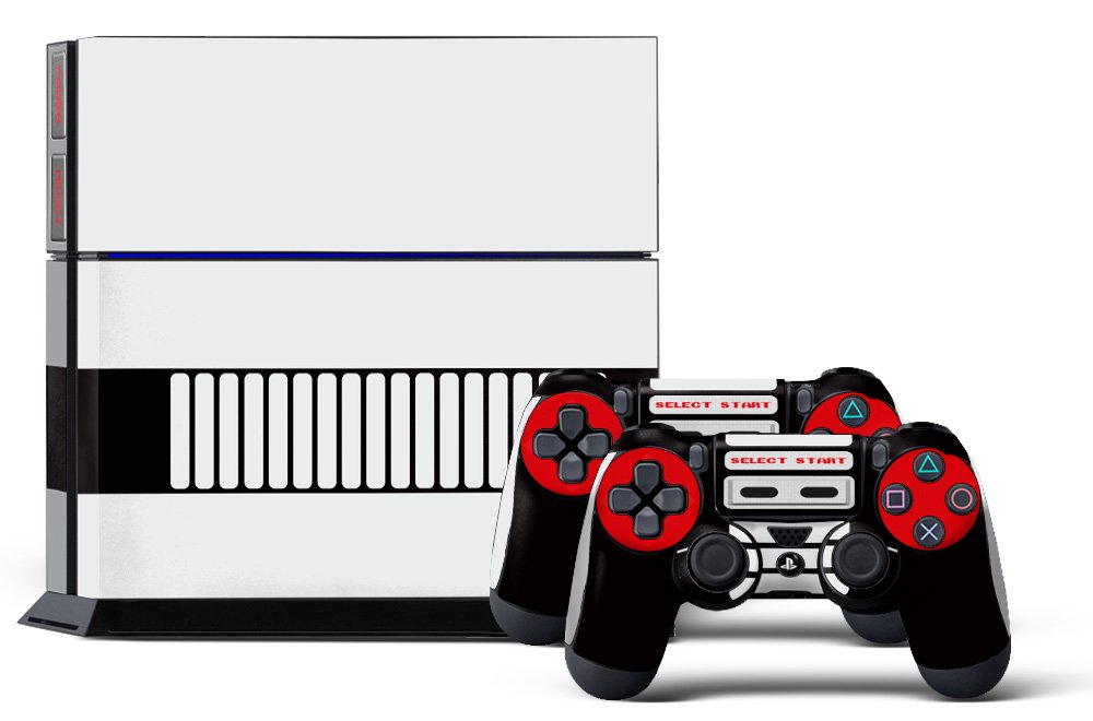 PS4 Console Designer Skin for Sony PlayStation 4 System plus Two(2) Decals for: PS4 Dualshock Controller Controlled