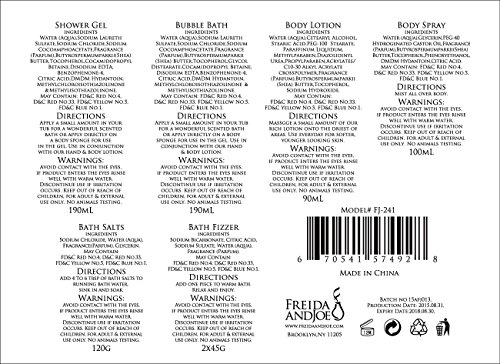 French Vanilla Bath Set Essential Bath and Body Basket: 2 Vanilla Bath Bombs, Body Lotion, Body Spray, Bath Salts, etc in a Wooden Jewelry Box