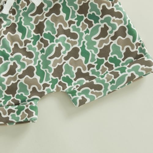 Image of Toddler Boy Easter Outfit Letter Cross Short Sleeve T Shirt Camouflage Shorts Set 2T 3T 4T 5T Summer Outfits
