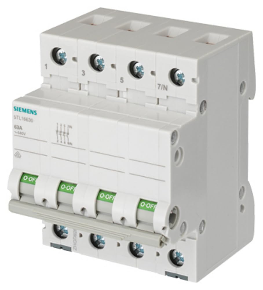 Siemens sentron interruttore 70 mm 400 V 4 moduli 35 MM2 3 poli + NEUTRO 63 a