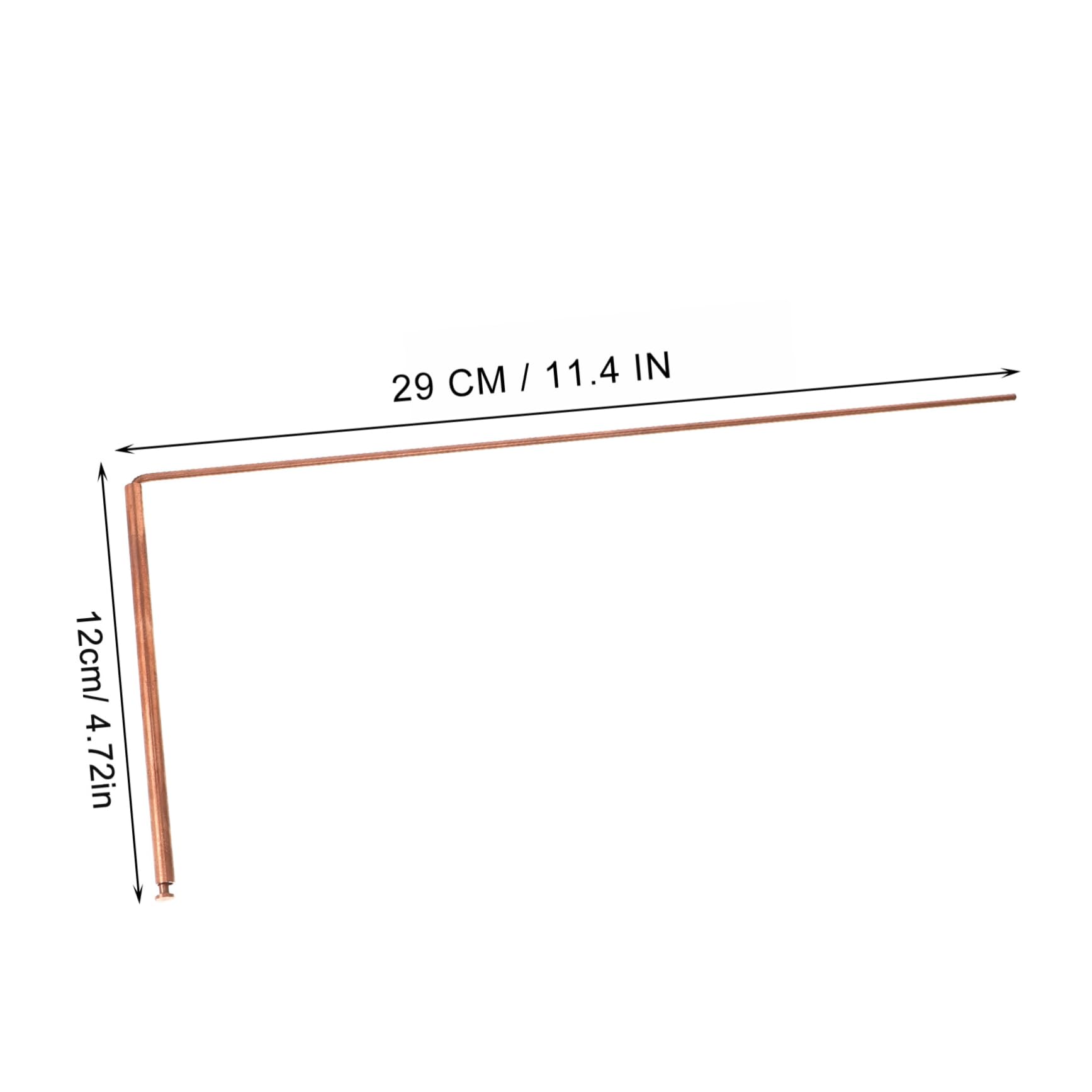 Mipcase Prospecting Rod Brass 2pc Dowsing Rods Divining Rods for Water Diving Gold