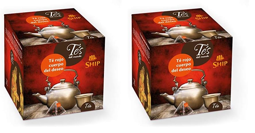 Ship - Té Rojo Cuerpo del Deseo - Caja de 15 Pirámides - Contiene Propiedades Digestivas - Sabor Dulce - Infusión Digestiva - Aporta Bienestar y Tranquilidad (Paquete de 2)