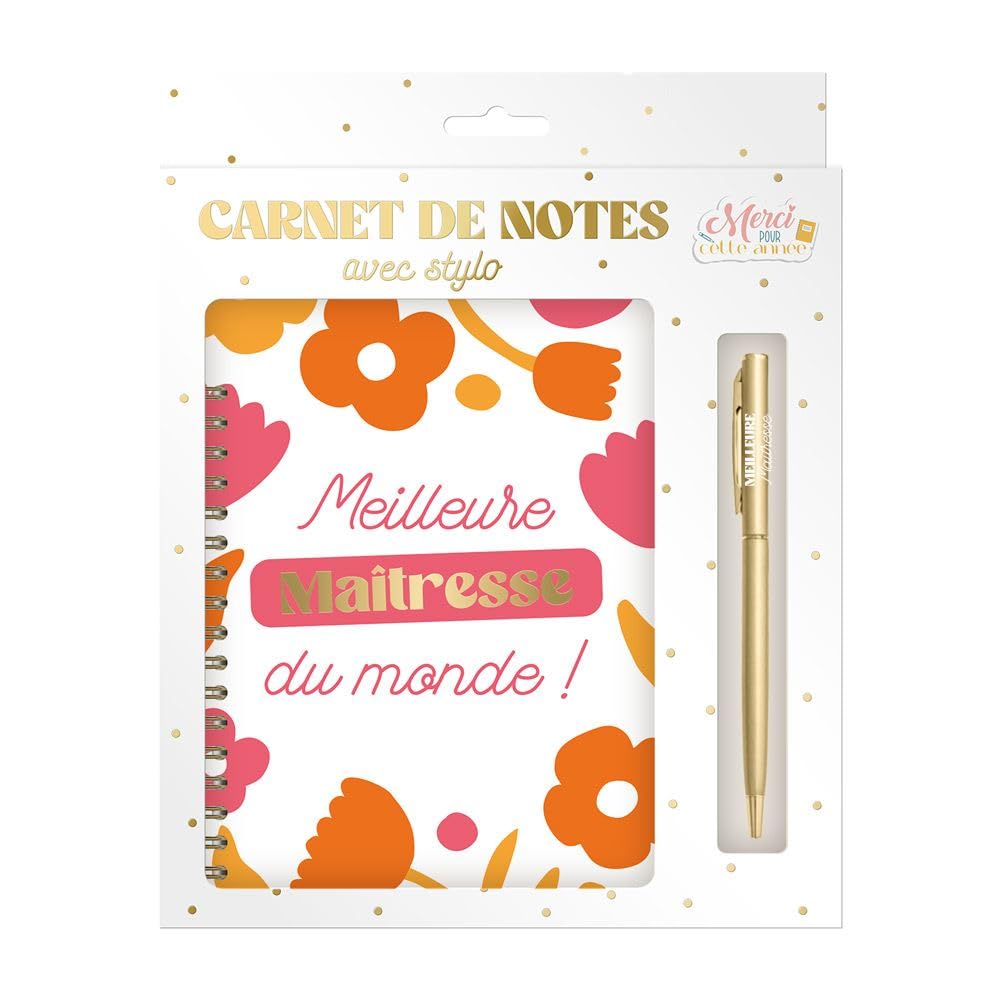 SUD TRADING COMPANY Booklet and Ballpoint Pen Set Best Mistress of the World, Orange