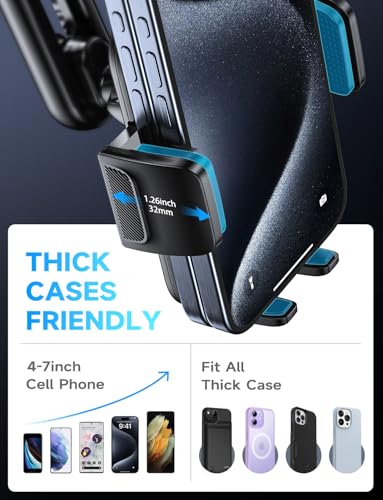 Handyhalterung Auto Handy Halterung Autohalterung: Universale Lüftung Handyhalter, EIN-Knopf-Release & 360 Grad Vent KFZ Halterung für iPhone 16/15/14/13/12 Pro Max Plus, Samsung, Huawei, Xiaomi, usw 5