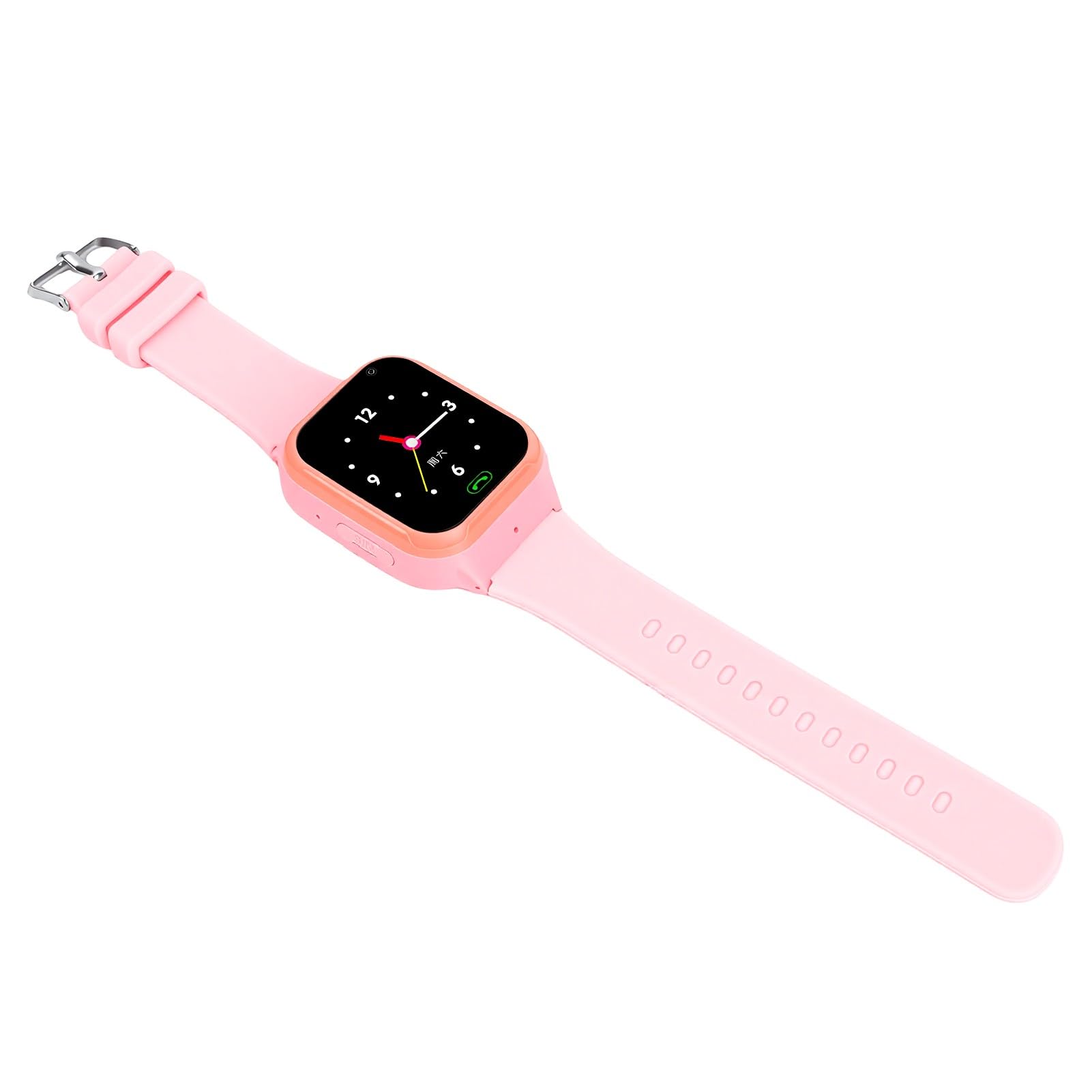 Diyeeni Smartwatch per Bambini 4G Touch Screen da 1,44 Pollici IP65 Videochiamata Impermeabile Posizione LBS Allarme SOS Smartwatch per Bambini con Fotocamera e WiFi (PINK)