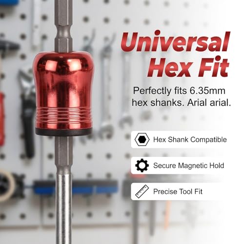 Image of Screwdriver Head Magnetic Ring, Removable Household Tool for Drills, Universal Removable Household Tool Drill Bit Holder for Hex Screwdrivers&PowerBits, Mechanics, Carpenters (Blue*3pcs)