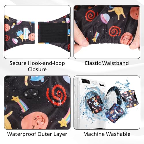 Image of Paw Legend Washable Dogs Diapers Male Dog Belly Bands for Male Dogs Diapers Reusable Puppy & Doggie Diapers Male (3 Pack, Medium)