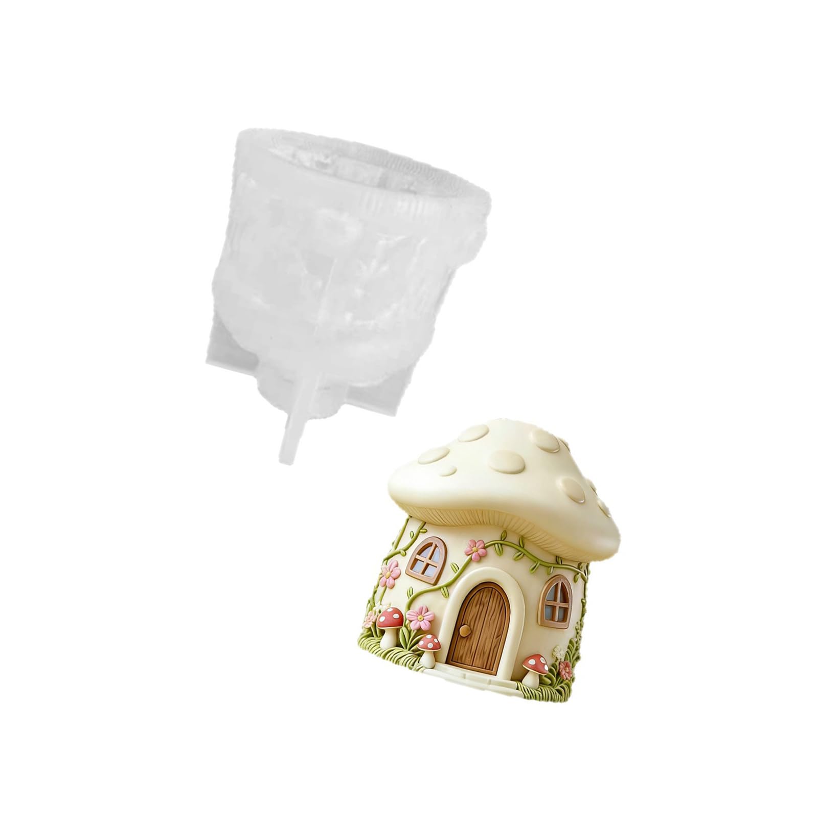 Shurhome Adorable Silicone Mushroom House for Crafting and Decor Adorable Silicone Mushroom House