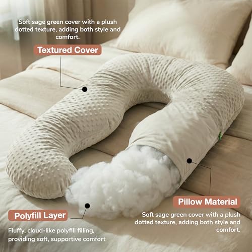Image of BAYBEE Premium Pregnancy Pillow for Women | Maternity Pillows for Pregnancy Sleeping with 360 Full Body Support | Pregnancy Pillow with Removable Washable Cover & Zipper Closure for Easy Use (Yellow)